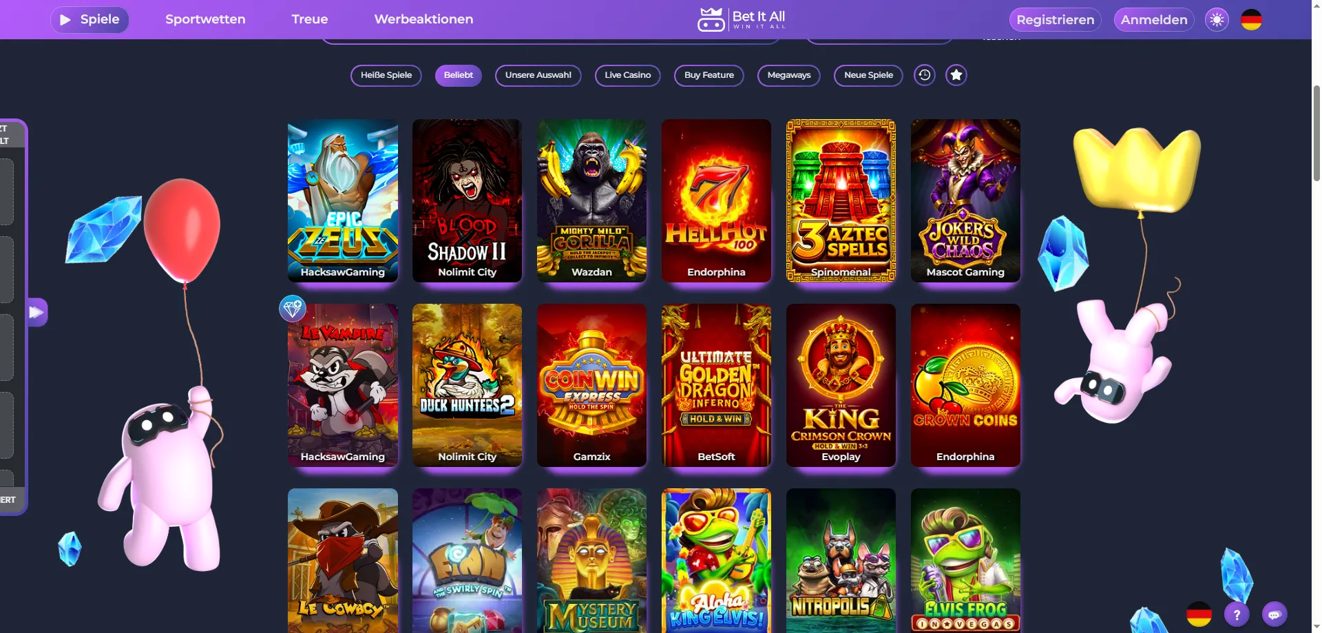 BetItAll Casino Slots mobil spielen – über 2.500 Titel auf dem Smartphone