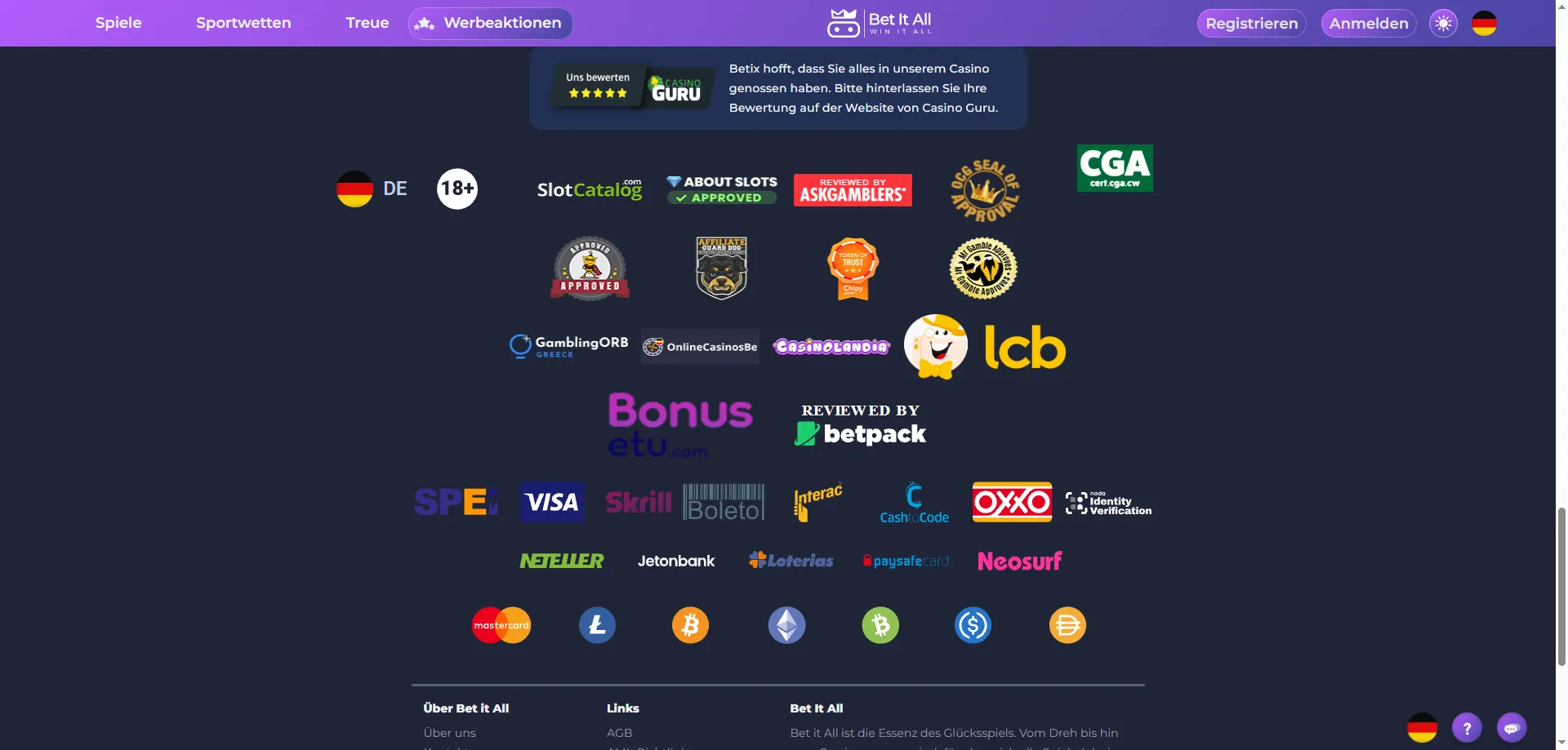 BetItAll Casino Mobile App auf Smartphone – Spielen unterwegs in Deutschland
